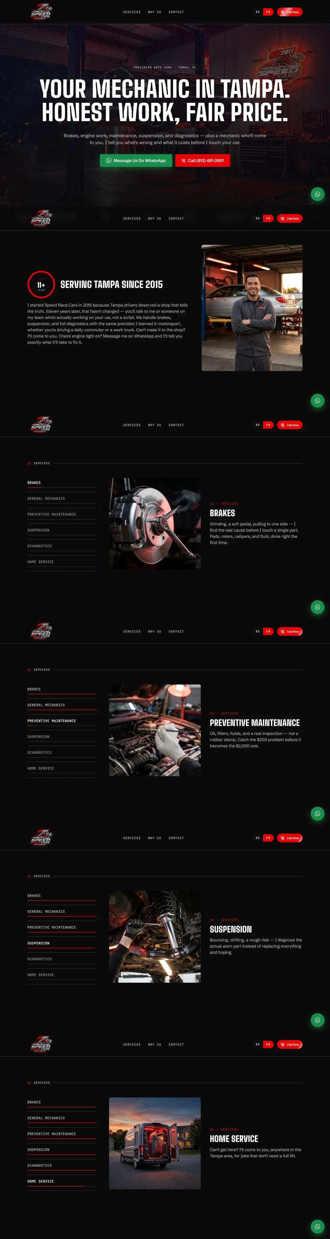 Página de Speed Race Cars